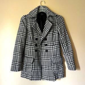 Houndstooth Pea Coat